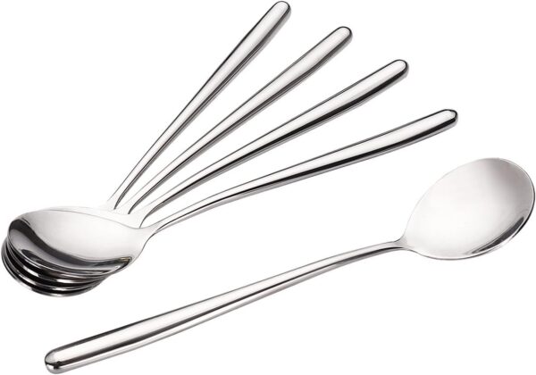 Korean Soup Spoons Stainless Steel Long Handle Tablespoon Pack of 5