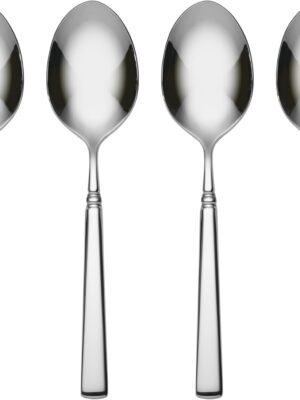 Fine Flatware Dinner Spoons, Set Of 4, 7.3" L x 1.71" W
