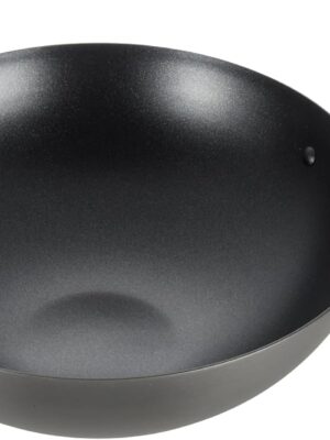Hard Anodized Nonstick Wok 14 Inch, Oven Broiler Safe 350F, Non Stick Stir-Fry Pan, Cookware, Pots and Pans, Kitchen, Versatile Deep Frying, Sauté, Braise, Stew, Dishwasher Safe, Black