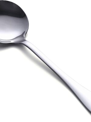 Soup Spoons 8-Piece Premium Stainless Steel Spoons Round Spoons, Heavy-Weight Soup Spoons Spoon Set Flatware Set