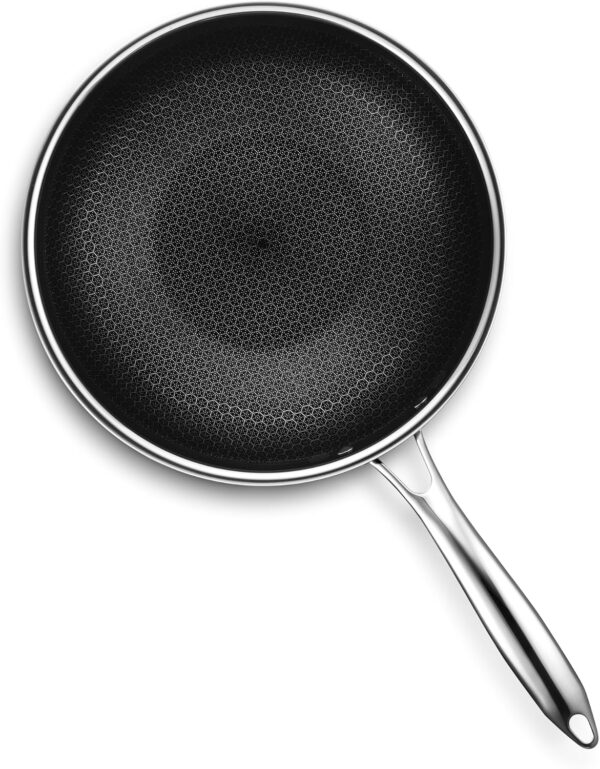 Hybrid Nonstick 10-Inch Wok, Stay-Cool Handle, Dishwasher and Oven Safe, Compatible with All Cooktops, Induction Ready