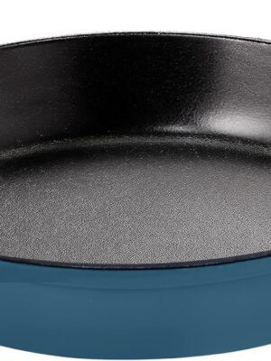 Saute Fry Pan - Chefs Pan, Pre-Seasoned Cast Iron Skillet - Frying Pan 12 Inch - Safe Grill Cookware for Indoor & Outdoor Use - Cast Iron Pan - Cooking Gift for Men & Women (Teal)
